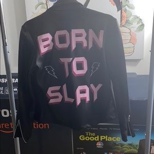 Polyester Motor Jacket BORN TO SLAY